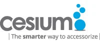 Cesium logo with tagline 'The smarter way to accessorize' on a white background