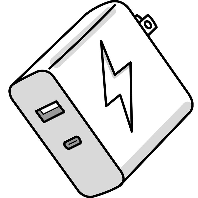 Icon of a phone, remote control, and scissors on a black background